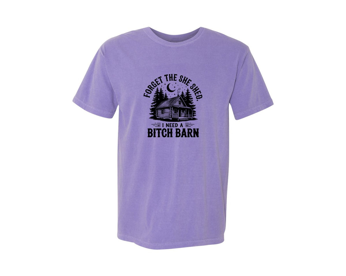 brand:Comfort Colors|color:Violet|Farm Home Svgforget The She Shed Tshirt Graphic T-Shirt