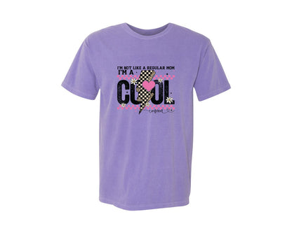 brand:Comfort Colors|color:Violet|Im Not Like A Regular Mom Im A Co Graphic T-Shirt