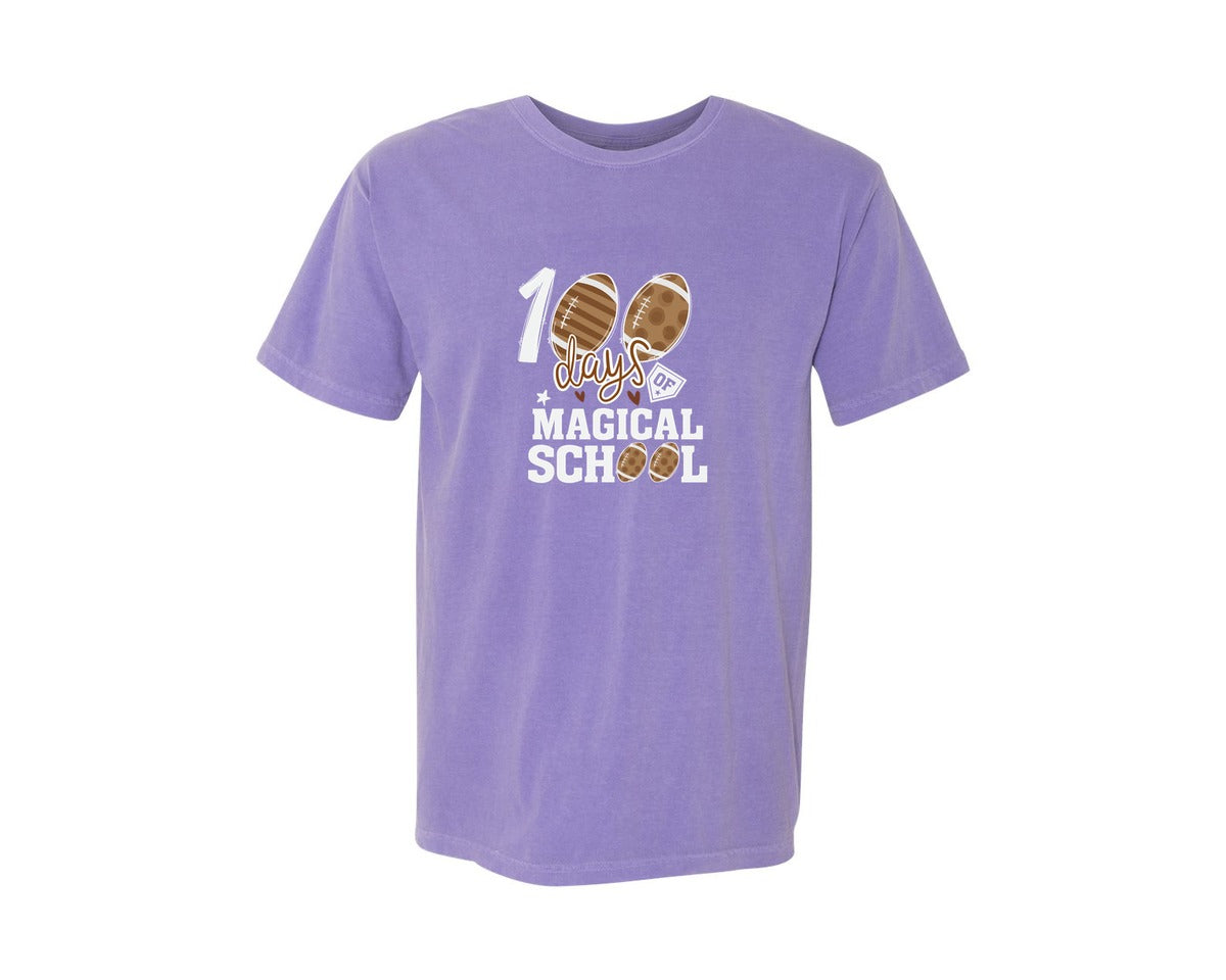 brand:Comfort Colors|color:Violet|Happy 100 Days Of School T Shirt Design 30 Graphic T-Shirt