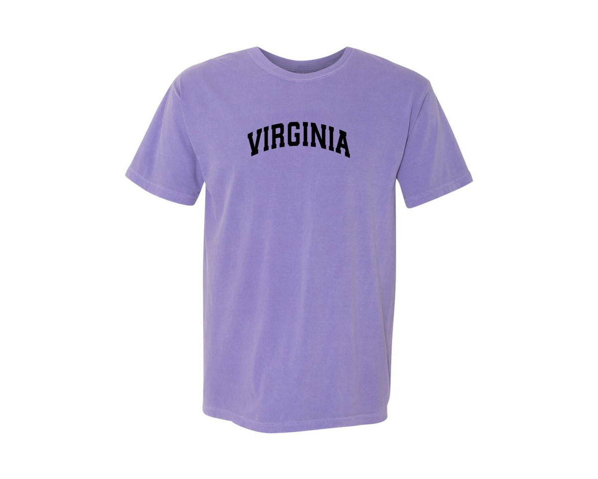 brand:Comfort Colors|color:Violet|Virginia Usa City State Shirt Graphic T-Shirt
