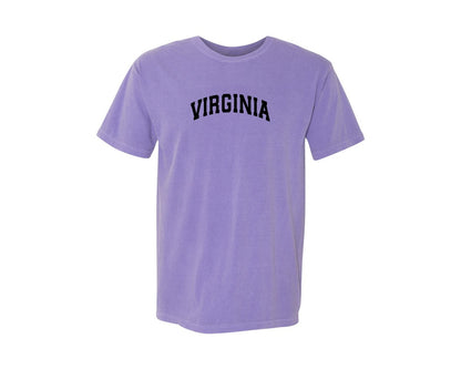 brand:Comfort Colors|color:Violet|Virginia Usa City State Shirt Graphic T-Shirt