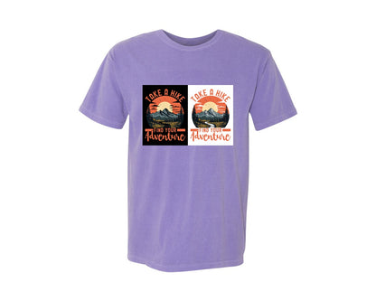 brand:Comfort Colors|color:Violet|Hiking Tshirt Design Vector Illustration 5 Graphic T-Shirt