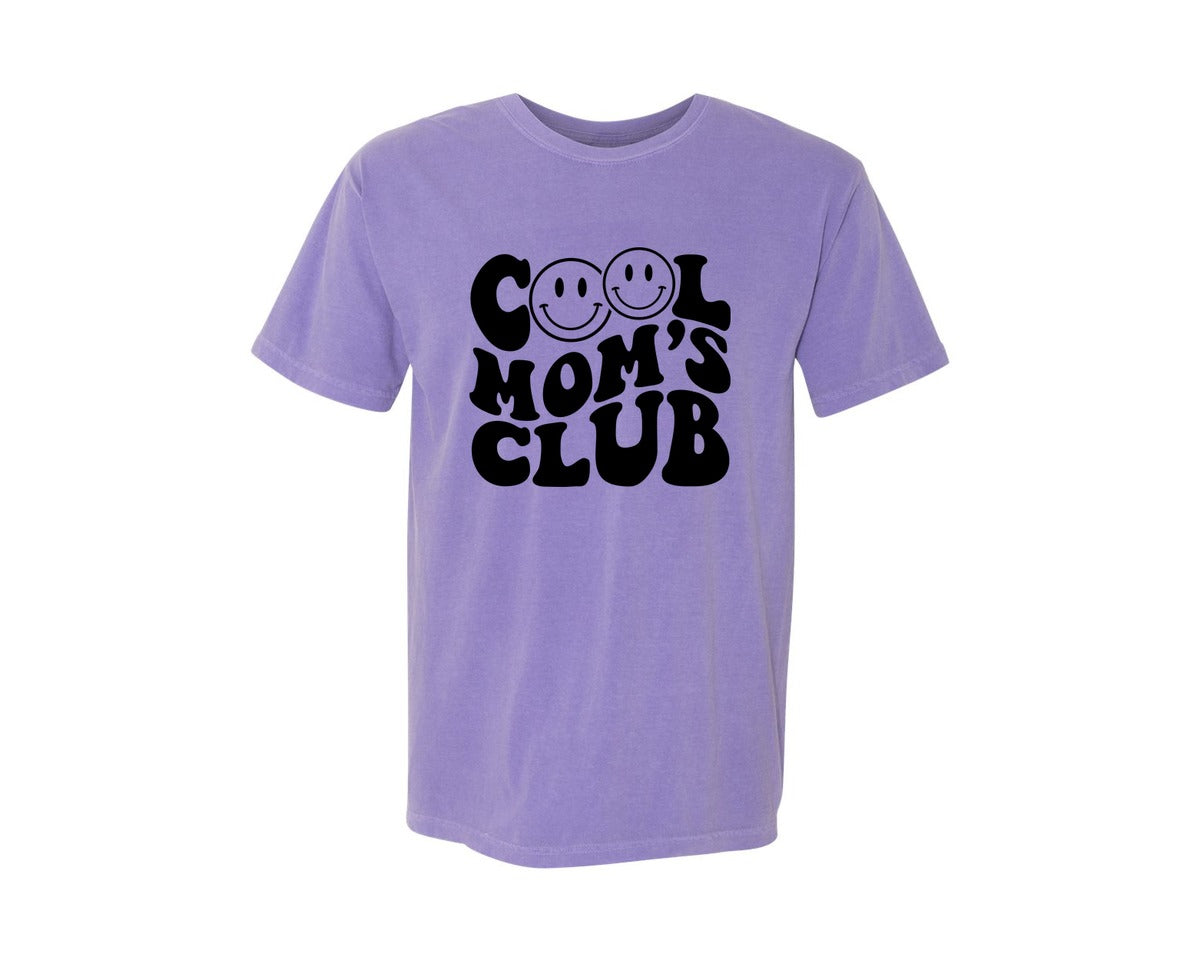 brand:Comfort Colors|color:Violet|Cool Moms Club Wavy 2 Graphic T-Shirt