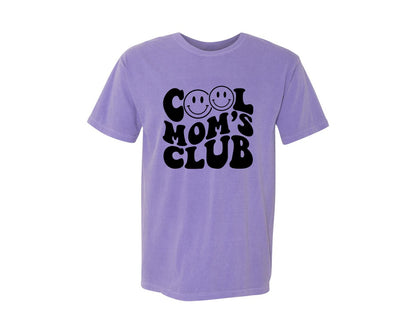 brand:Comfort Colors|color:Violet|Cool Moms Club Wavy 2 Graphic T-Shirt