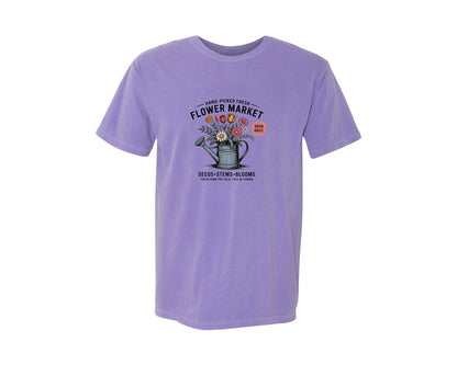brand:Comfort Colors|color:Violet|Hand Picked Fresh Flower Market 2 Graphic T-Shirt