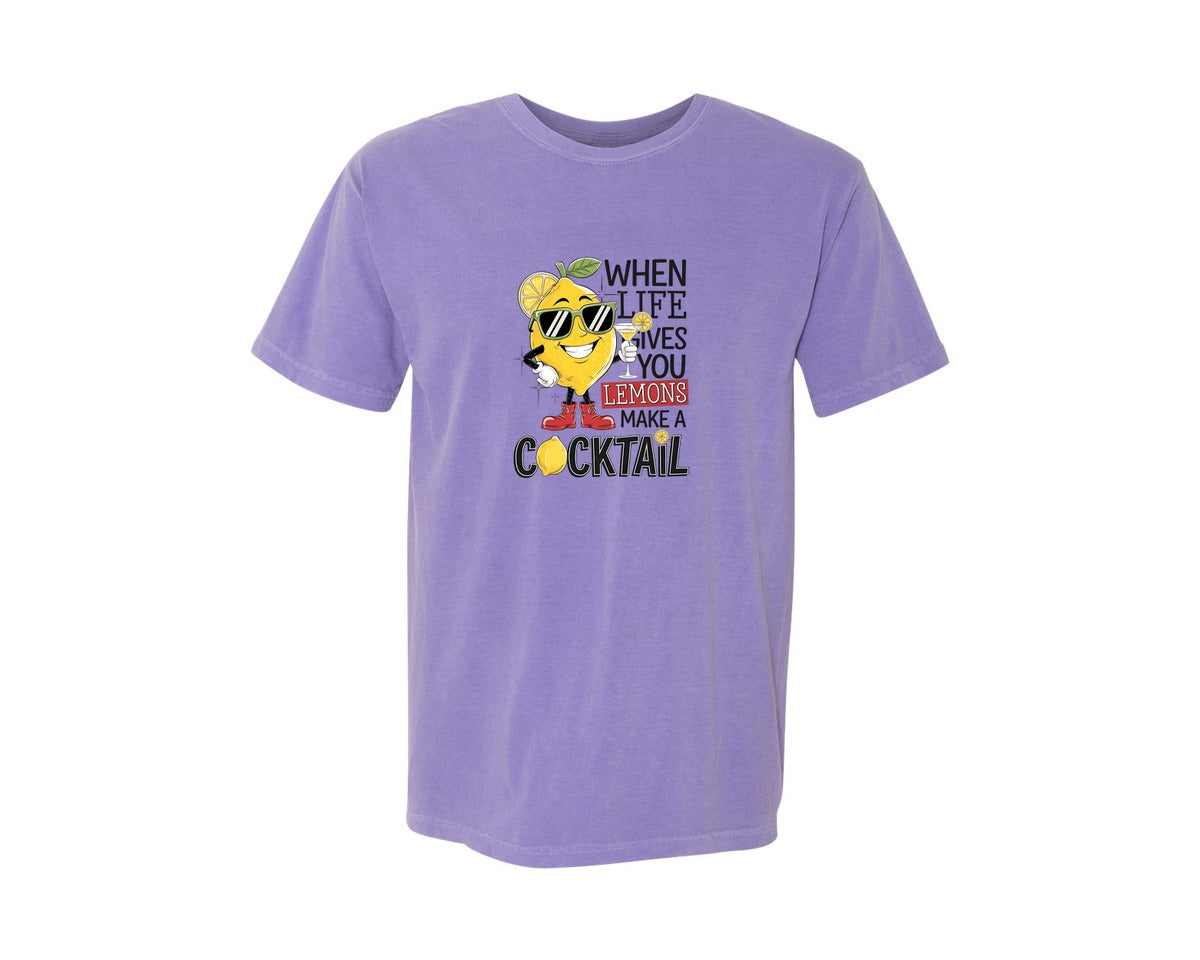 brand:Comfort Colors|color:Violet|Funny Lemon Sarcastic Sassy Adult 5 Graphic T-Shirt