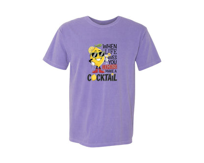 brand:Comfort Colors|color:Violet|Funny Lemon Sarcastic Sassy Adult 5 Graphic T-Shirt