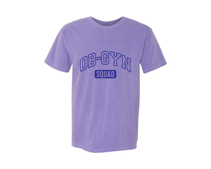 brand:Comfort Colors|color:Violet|Ob Gyn Onc Squad At Your Cervix Graphic T-Shirt