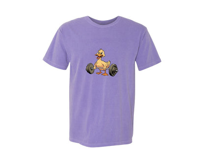 brand:Comfort Colors|color:Violet|Funny Duck Workout T Shirt Design Vector Graphic T-Shirt