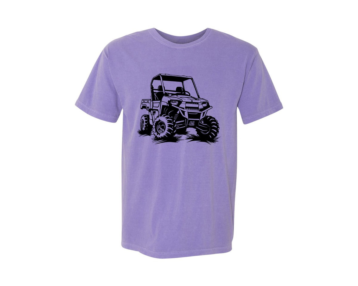 brand:Comfort Colors|color:Violet|Atv Atv Riding Graphic T-Shirt