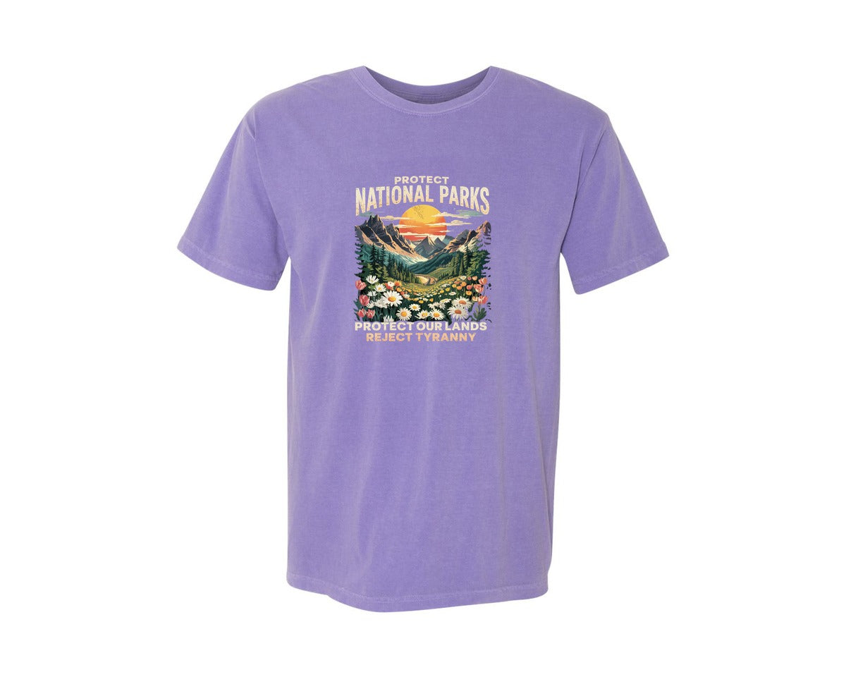 brand:Comfort Colors|color:Violet|Protect Our National Parks 2 Graphic T-Shirt