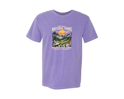 brand:Comfort Colors|color:Violet|Protect Our National Parks 2 Graphic T-Shirt