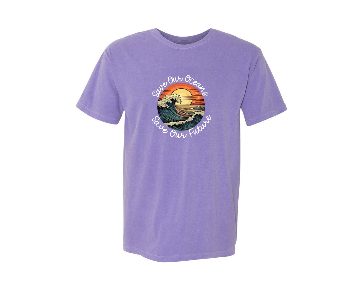brand:Comfort Colors|color:Violet|Save Our Oceans Save Our Future Graphic T-Shirt