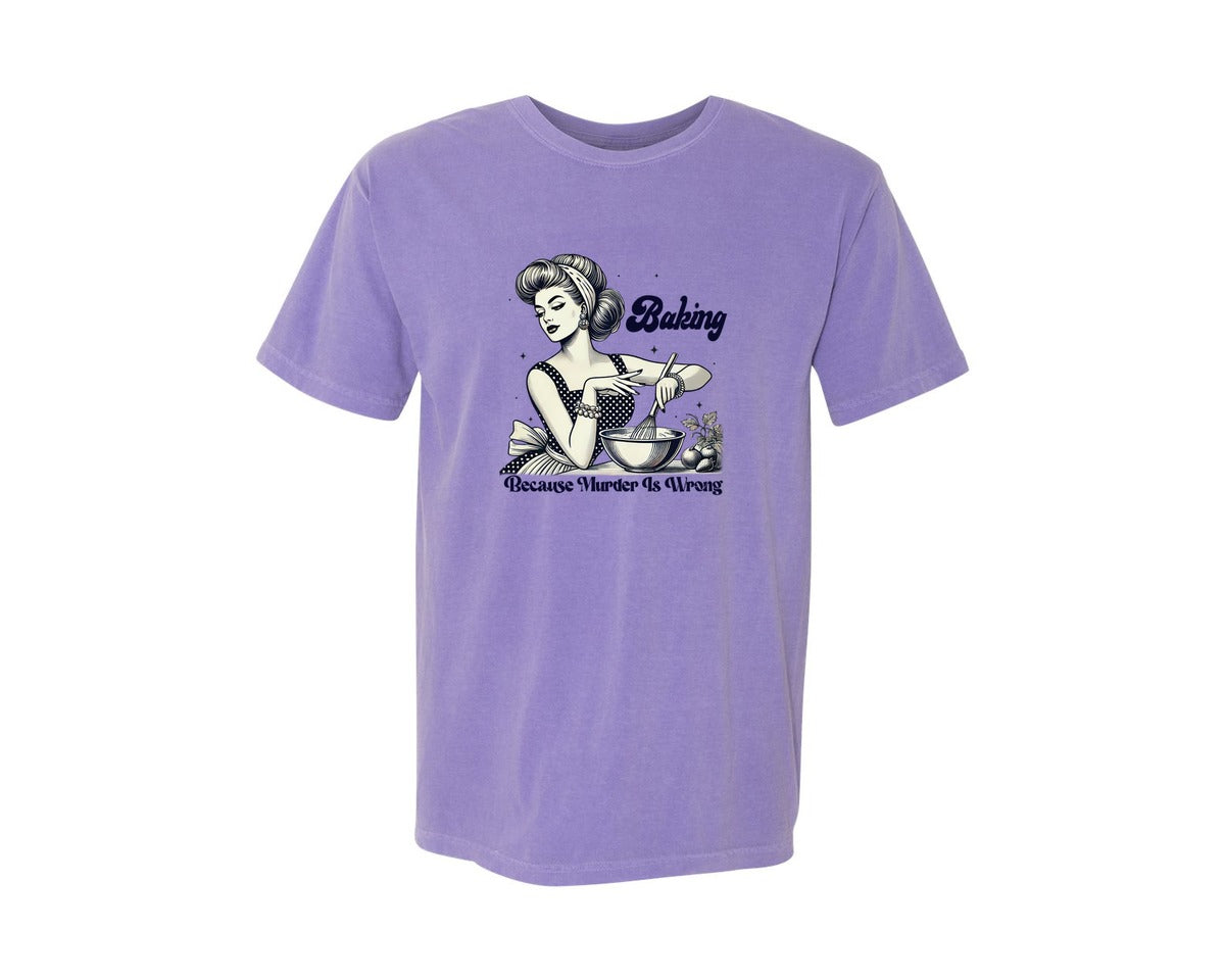 brand:Comfort Colors|color:Violet|Trendy Vintage Graphic T-Shirt