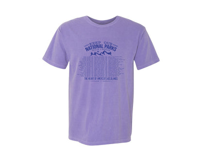 brand:Comfort Colors|color:Violet|Keep Our National Parks Pristine And Graphic T-Shirt