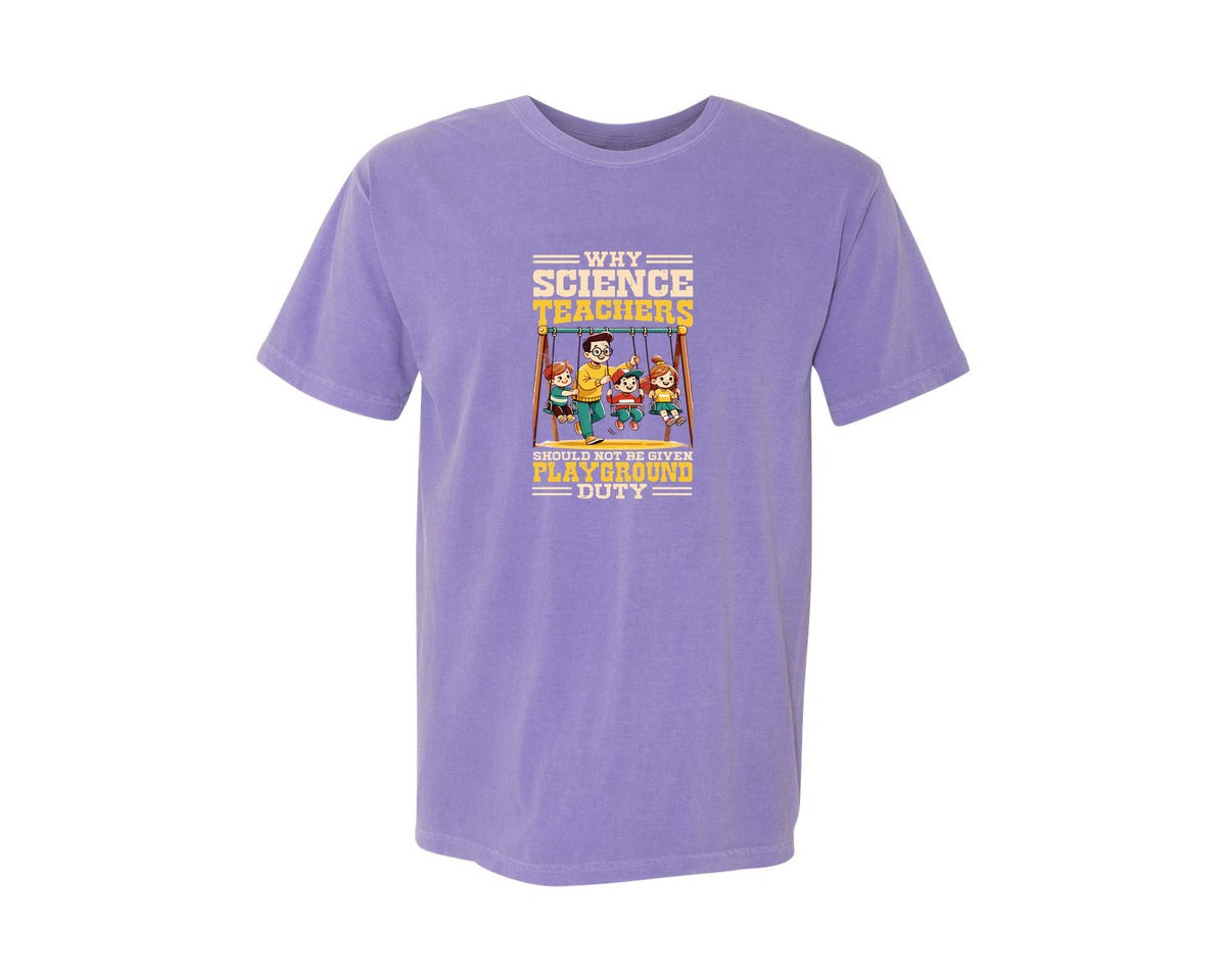 brand:Comfort Colors|color:Violet|Funny Science Teacher T Shirt Graphic T-Shirt