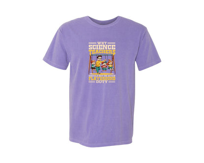 brand:Comfort Colors|color:Violet|Funny Science Teacher T Shirt Graphic T-Shirt