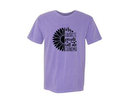 brand:Comfort Colors|color:Violet|Grandma Sunflower Grandma Graphic T-Shirt