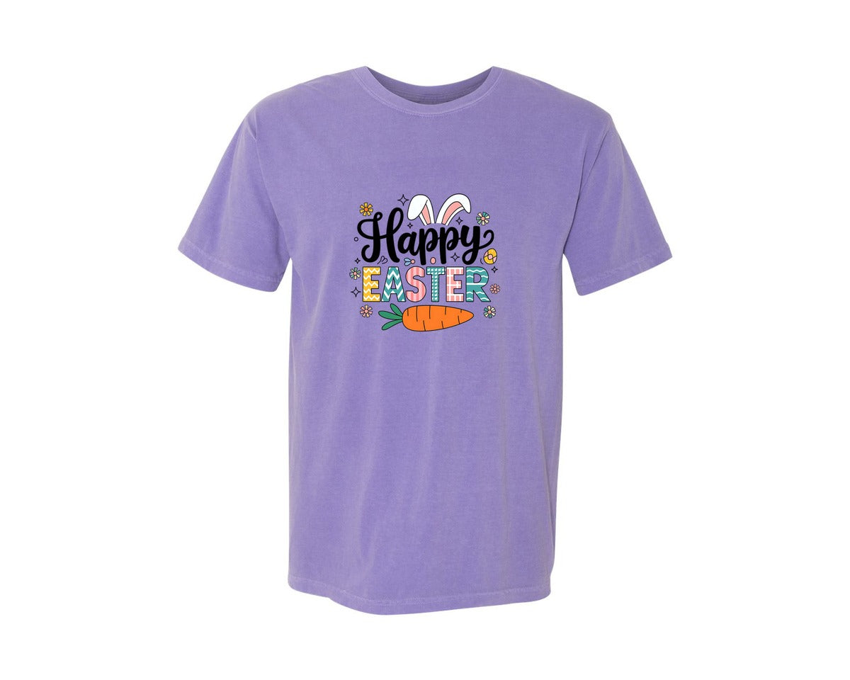 brand:Comfort Colors|color:Violet|Retro Happy Easter Design 7 Graphic T-Shirt