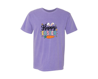 brand:Comfort Colors|color:Violet|Retro Happy Easter Design 7 Graphic T-Shirt