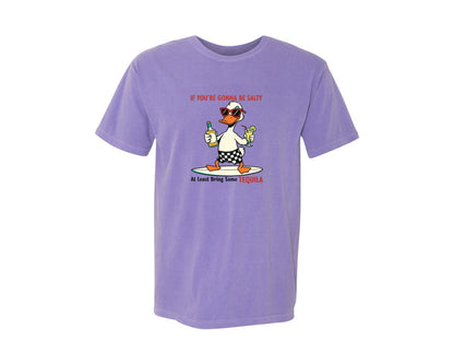 brand:Comfort Colors|color:Violet|If Youre Gonna Be Saltysummer Duck Graphic T-Shirt