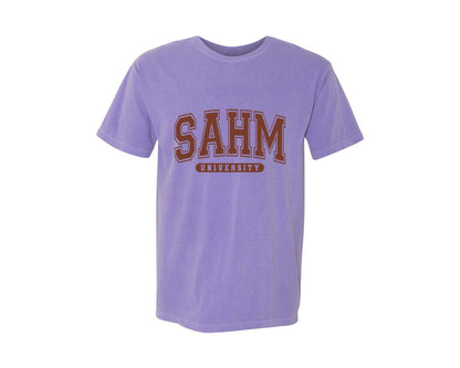 brand:Comfort Colors|color:Violet|Sahm University Mothers Day Graphic T-Shirt