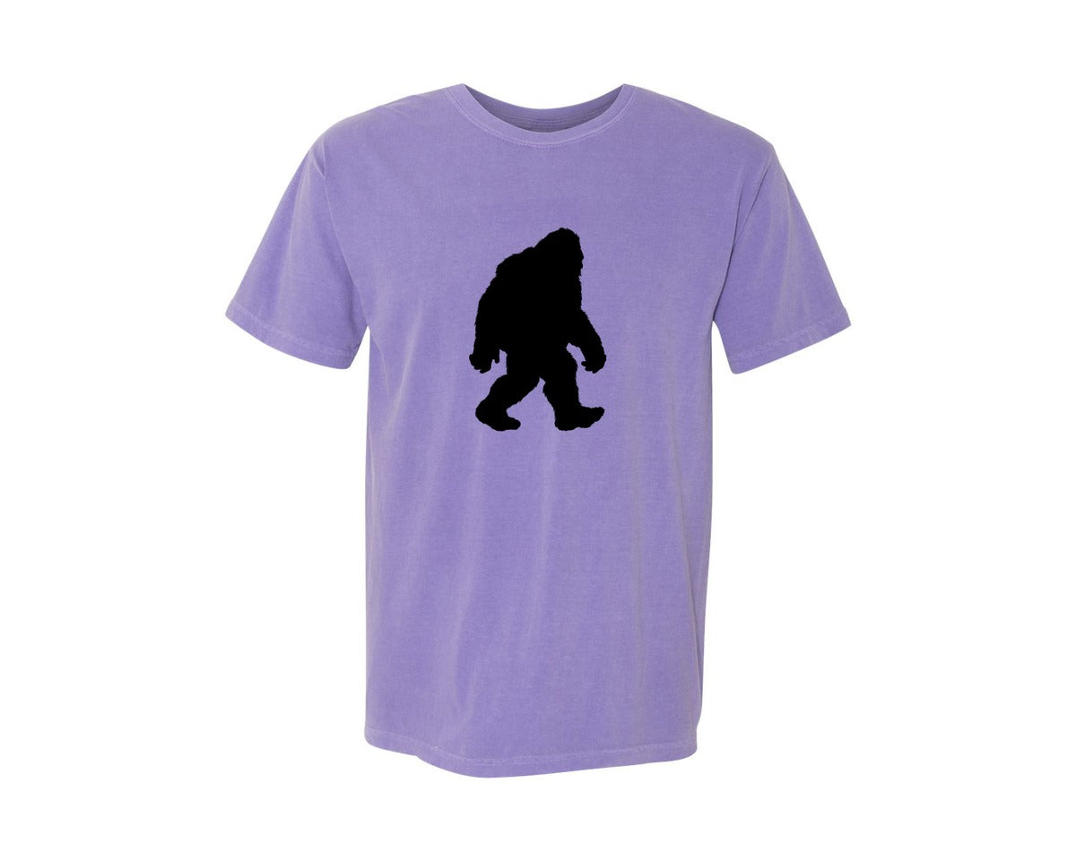 brand:Comfort Colors|color:Violet|Bigfoot Sasquatch Figure Design Graphic T-Shirt