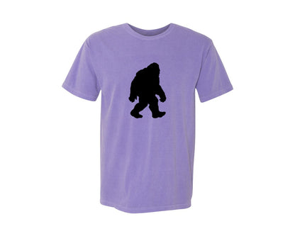 brand:Comfort Colors|color:Violet|Bigfoot Sasquatch Figure Design Graphic T-Shirt