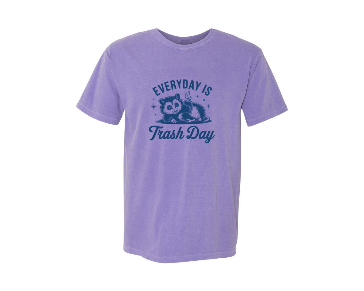 brand:Comfort Colors|color:Violet|Everyday Is Trash Day Design Graphic T-Shirt