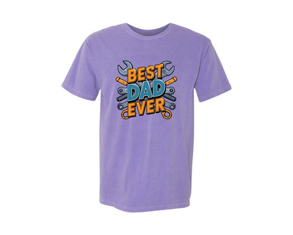 brand:Comfort Colors|color:Violet|Mechanic Dad 3 Graphic T-Shirt
