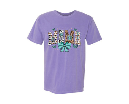 brand:Comfort Colors|color:Violet|Western Mama Blue Coquette Graphic T-Shirt