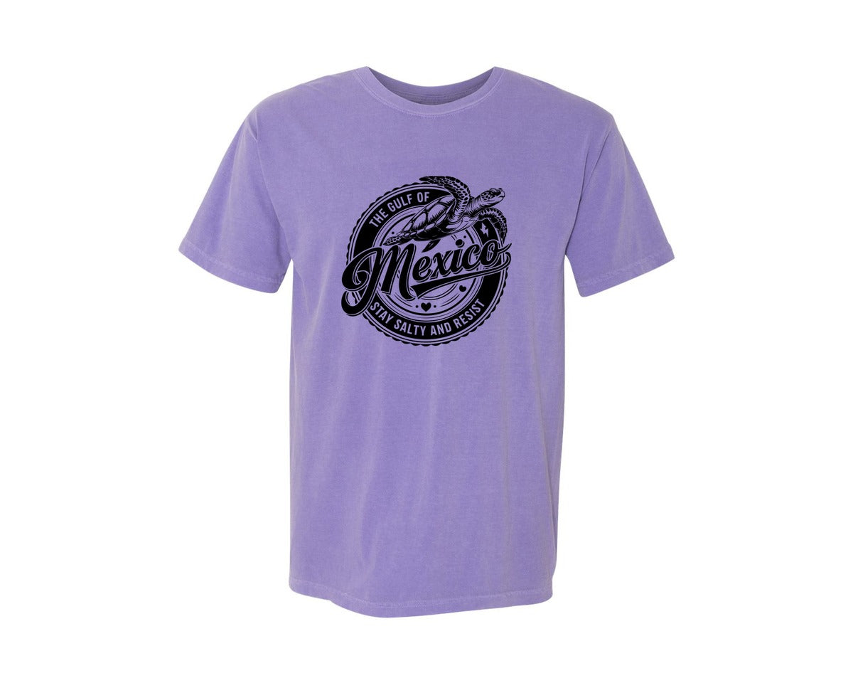 brand:Comfort Colors|color:Violet|Gulf Of Mexico Turtle Beach Graphic T-Shirt