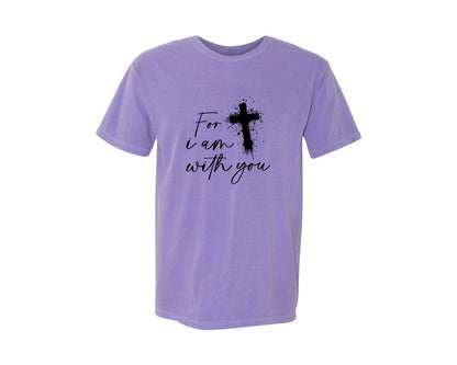 brand:Comfort Colors|color:Violet|Fear Not Christianity Bible Graphic T-Shirt