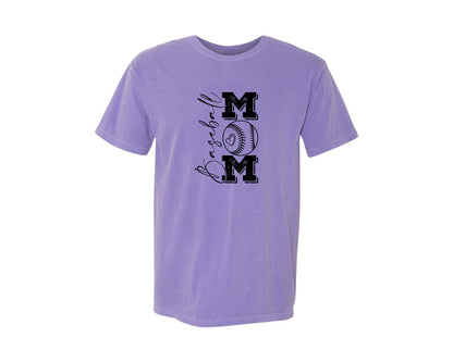 brand:Comfort Colors|color:Violet|Baseball Mama 16 Graphic T-Shirt