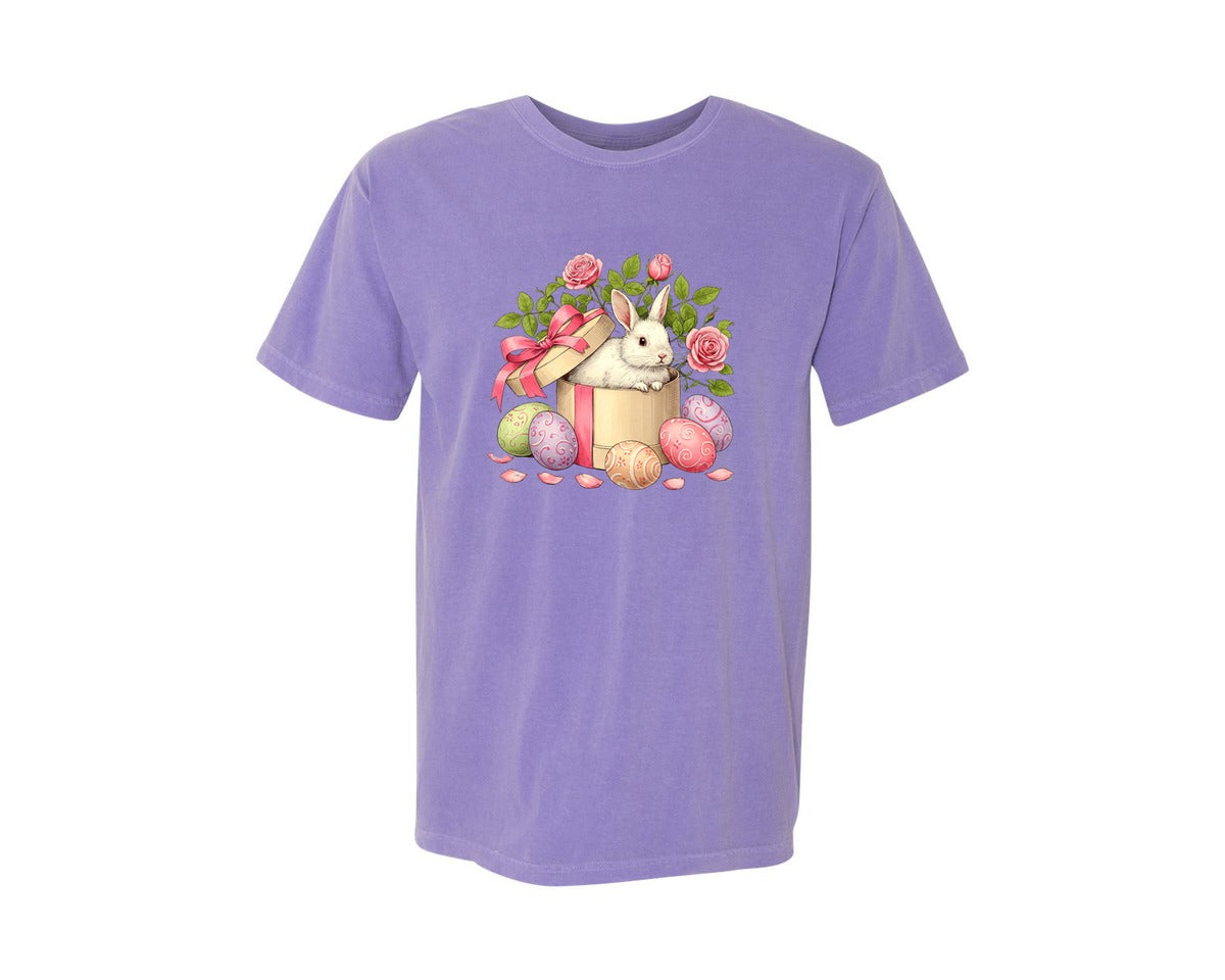 brand:Comfort Colors|color:Violet|Easter Bunny Bunny 2 Graphic T-Shirt