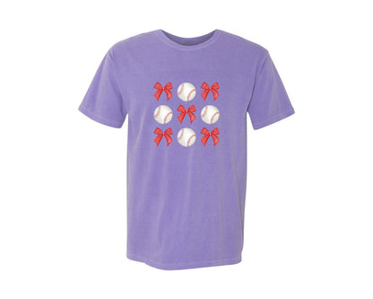 brand:Comfort Colors|color:Violet|Coquette Baseball Graphic T-Shirt