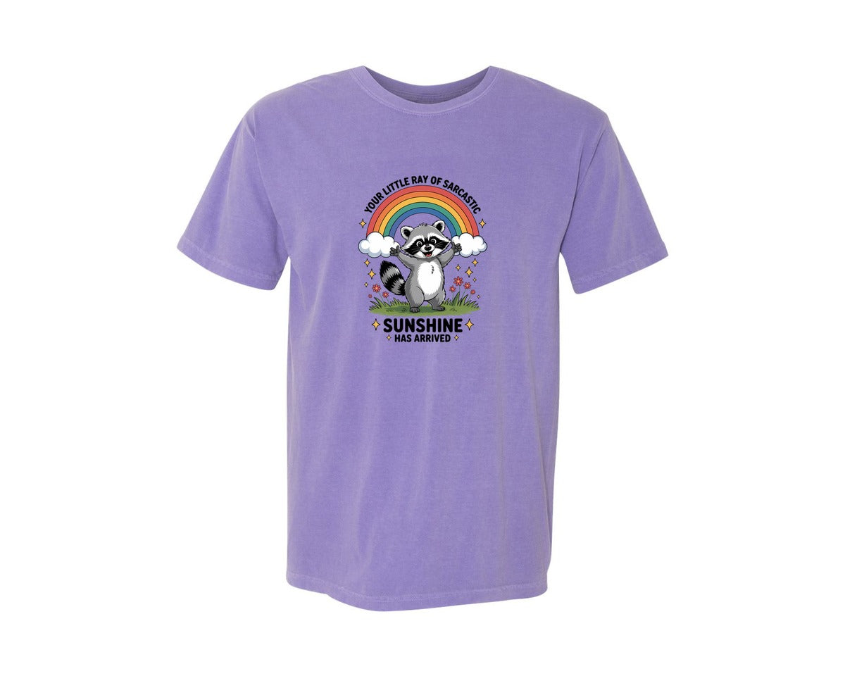 brand:Comfort Colors|color:Violet|Your Little Ray Of Sarcastic Sunshine 24 Graphic T-Shirt