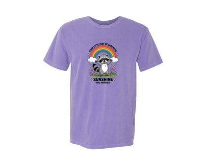 brand:Comfort Colors|color:Violet|Your Little Ray Of Sarcastic Sunshine 24 Graphic T-Shirt