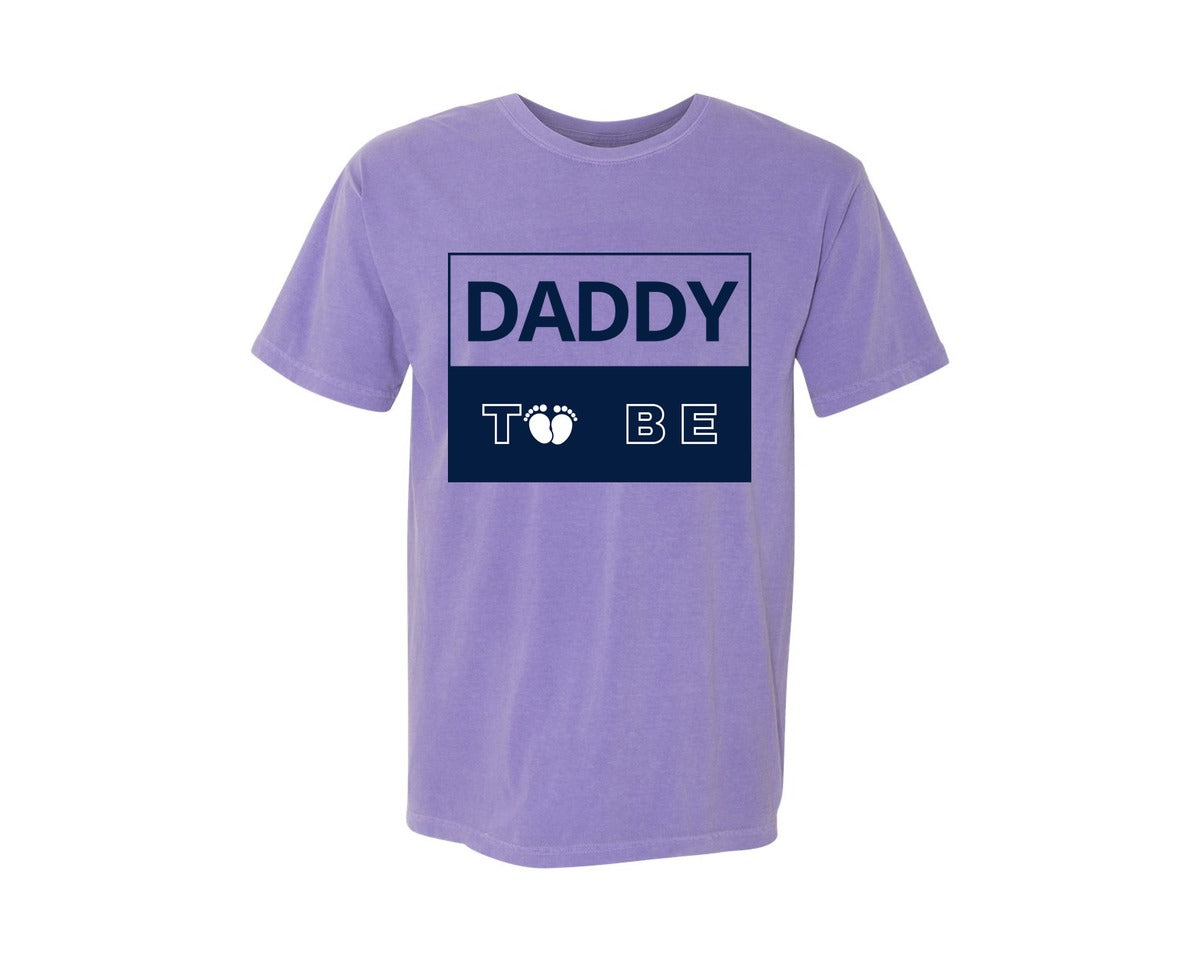 brand:Comfort Colors|color:Violet|Daddy To Be Pregnancy Announcement 2 Graphic T-Shirt