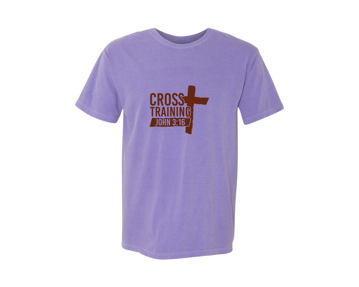 brand:Comfort Colors|color:Violet|Cross Training Christian Mens Shir Graphic T-Shirt