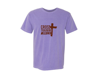 brand:Comfort Colors|color:Violet|Cross Training Christian Mens Shir Graphic T-Shirt