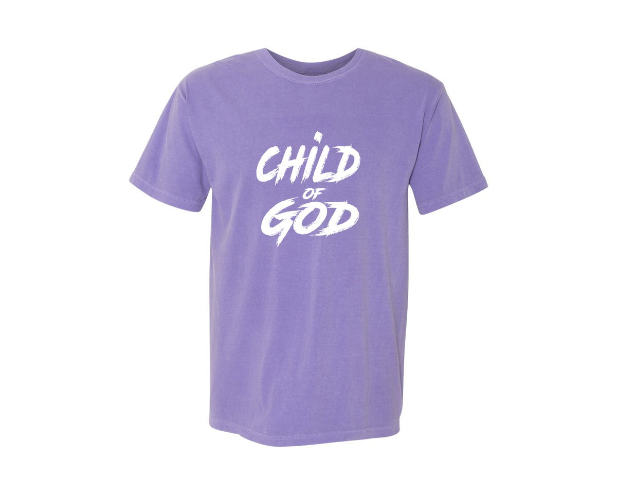 brand:Comfort Colors|color:Violet|Child Of God Shirt Design Jesus 2 Graphic T-Shirt