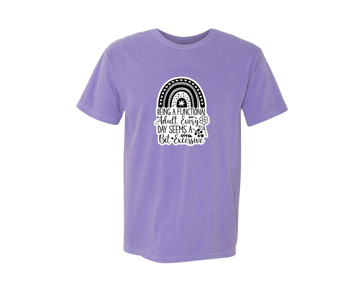 brand:Comfort Colors|color:Violet|Funny Quotes Sarcastic Sticker Graphic T-Shirt