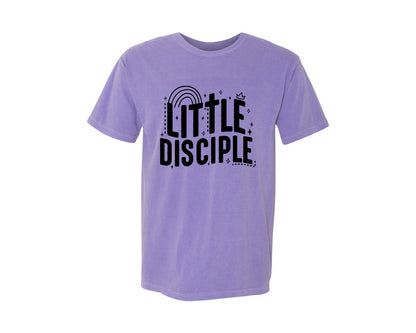 brand:Comfort Colors|color:Violet|Retro Little Disciple Tshirt Kids Graphic T-Shirt