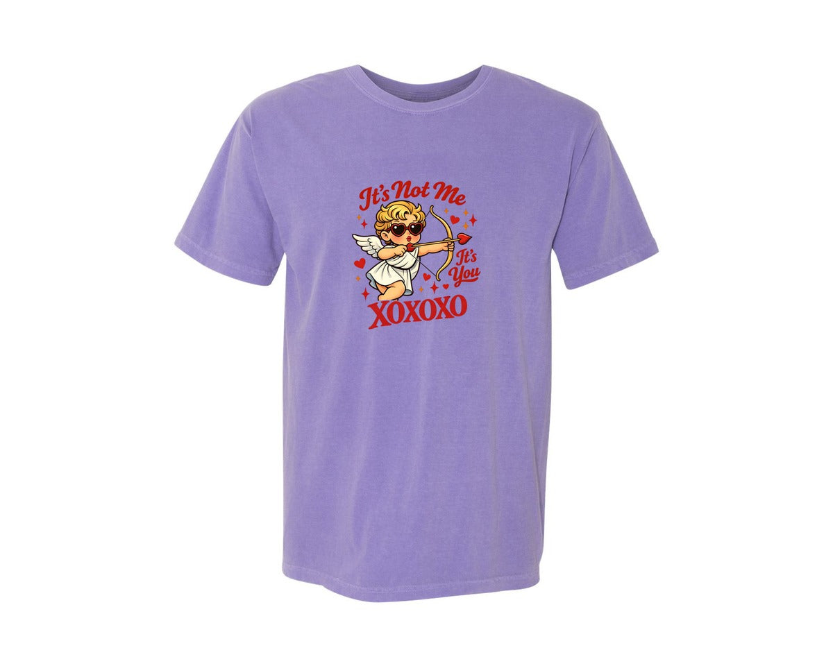 brand:Comfort Colors|color:Violet|Cupid Valentine Pngxoxo Pngfunny Graphic T-Shirt