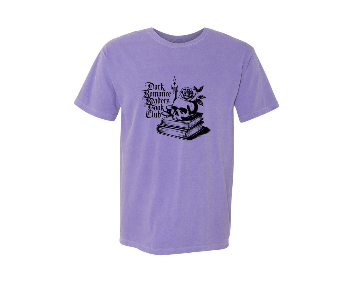 brand:Comfort Colors|color:Violet|Dark Romance Readers Book Club T Shi Graphic T-Shirt