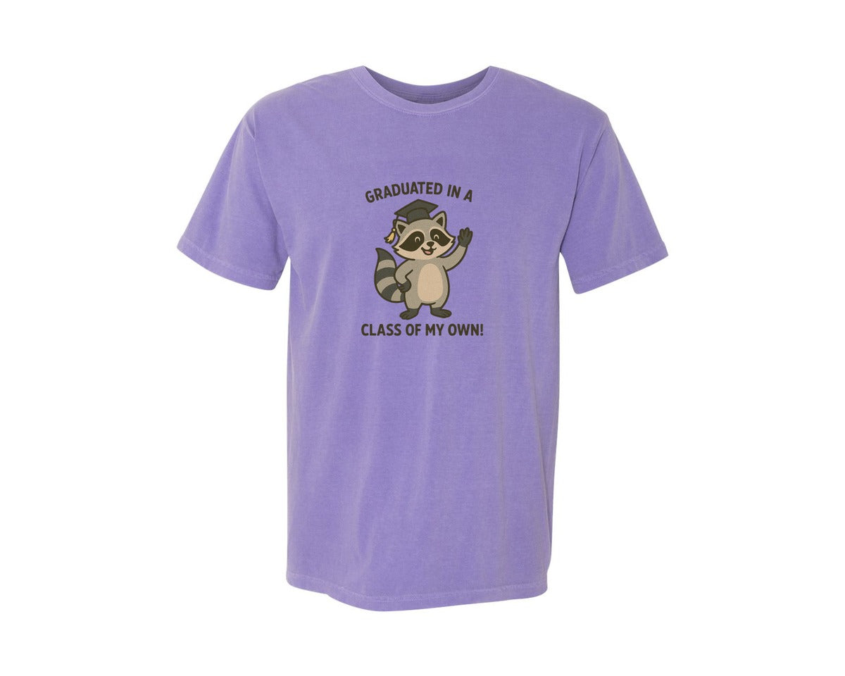 brand:Comfort Colors|color:Violet|Funny Graduation Graphic T-Shirt