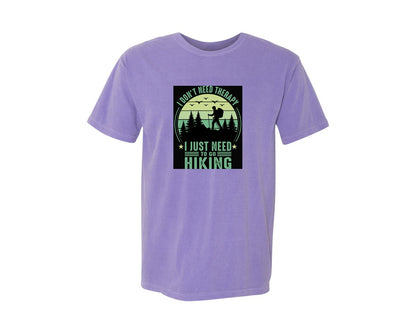 brand:Comfort Colors|color:Violet|Hiking T Shirt Design 379 Graphic T-Shirt