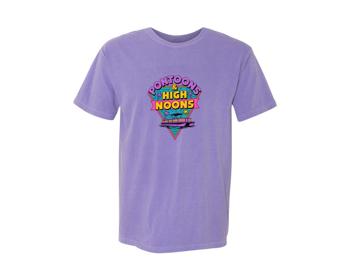 brand:Comfort Colors|color:Violet|Pontoons And High Noons Summer Graphic T-Shirt