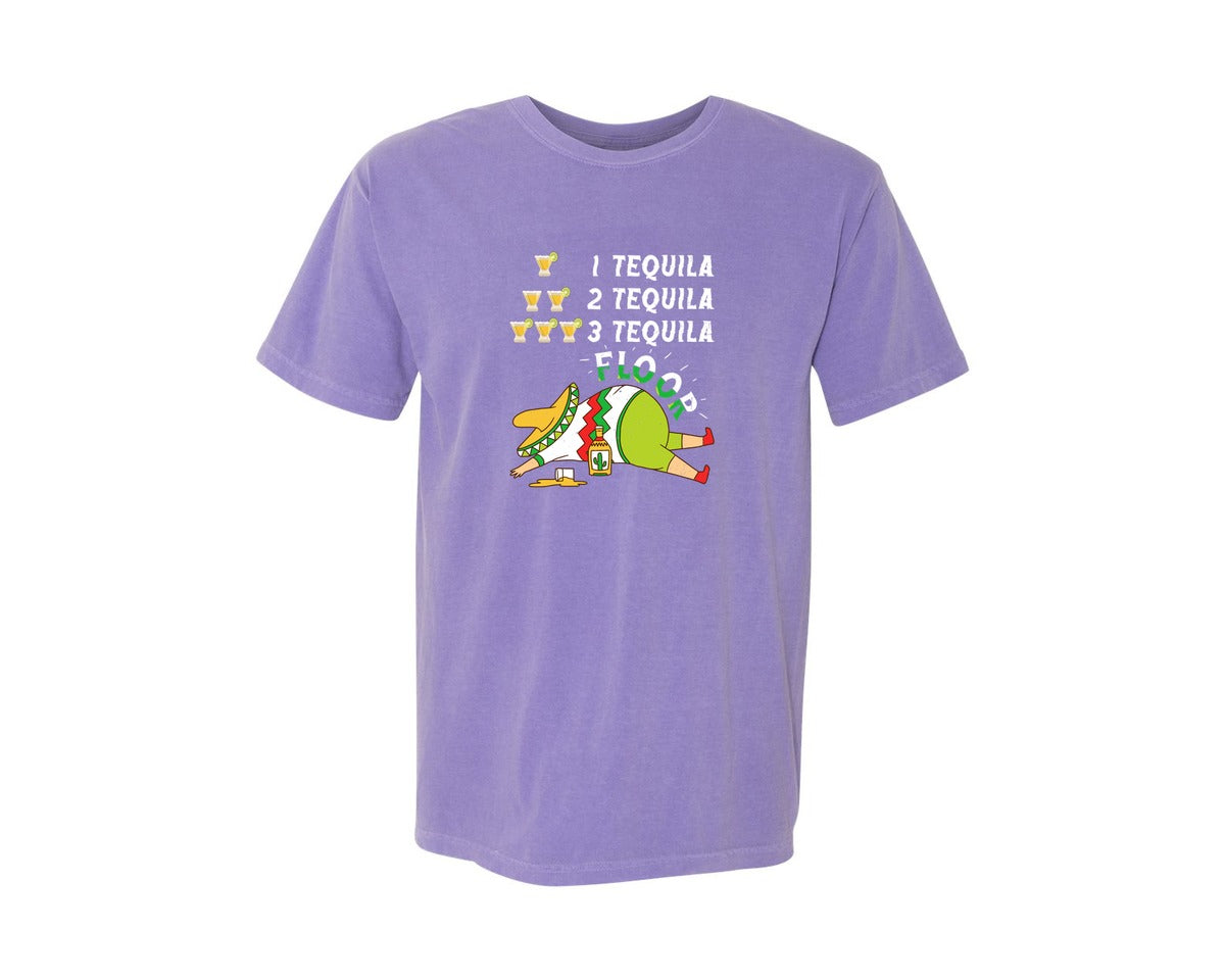brand:Comfort Colors|color:Violet|Tequila Cinco De Mayo T Shirt Graphic T-Shirt